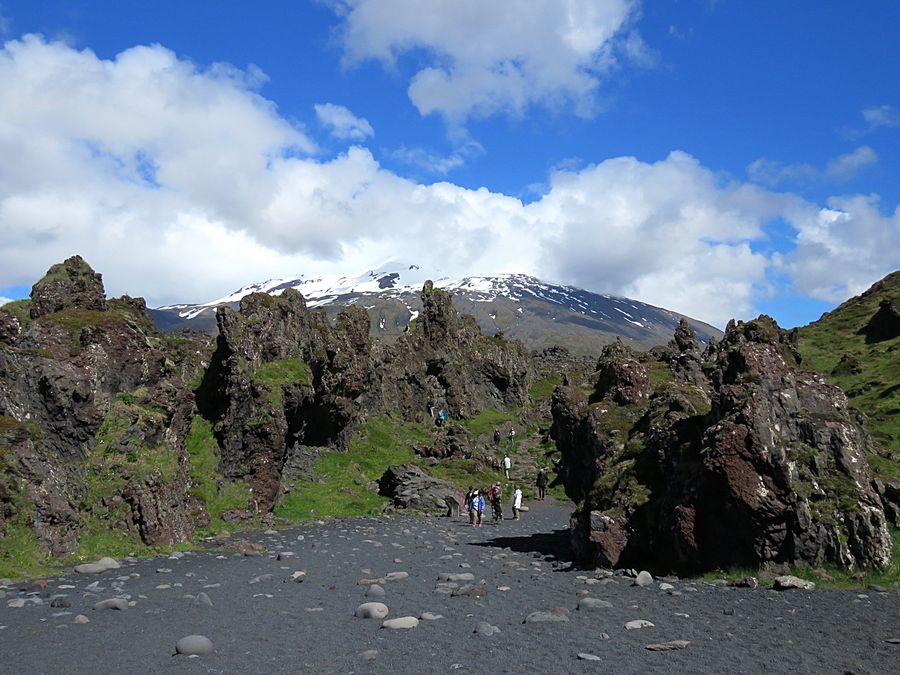 lava and mountains