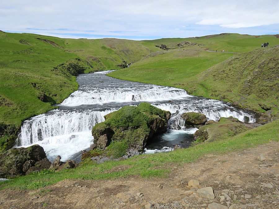 above waterfalls