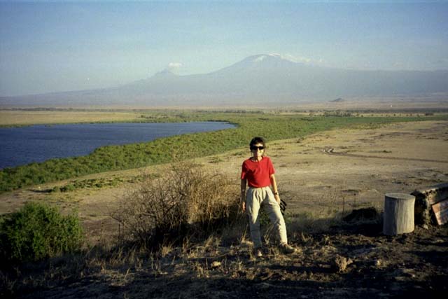 Pat in front of Kilimanjaro