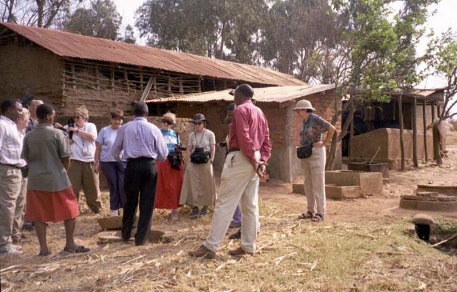 Daniel explains how he generates electricity from cow dung