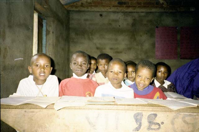 Younger school children in another classroom