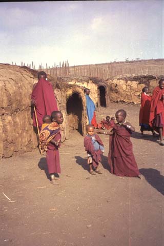 Masai children at the boma