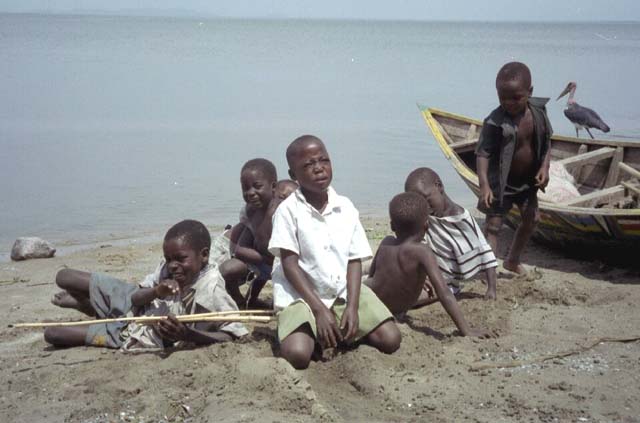 Kids posing for pictures