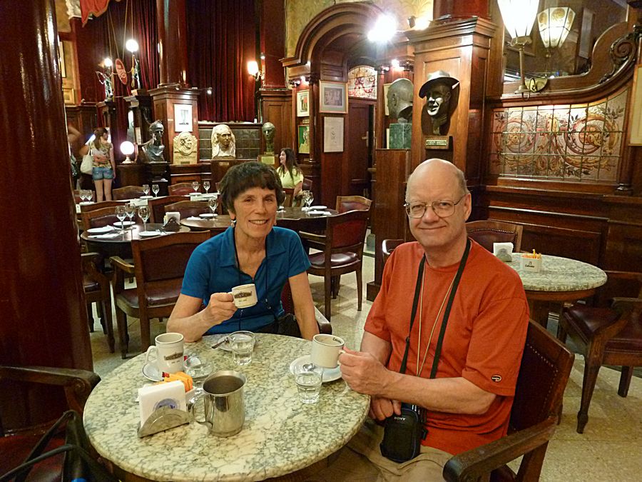 Pat and Jeff at Cafe Tortoni