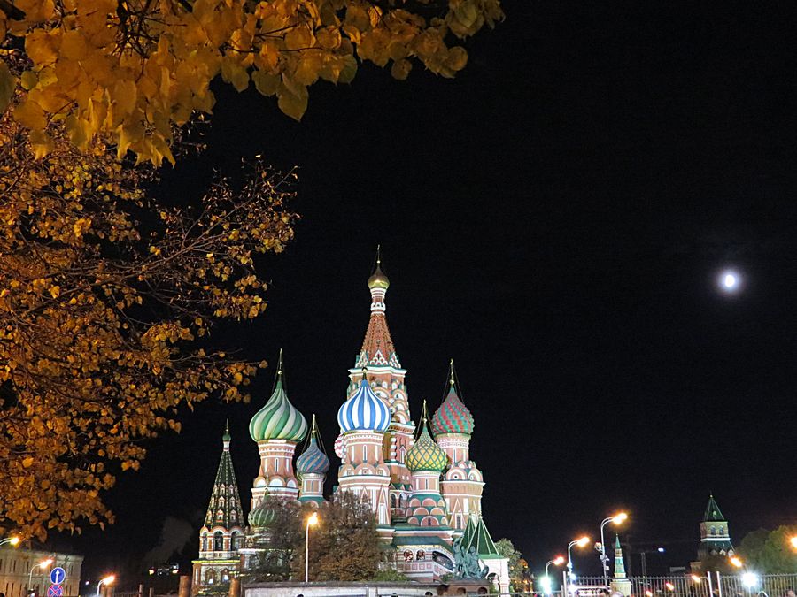 St Basil's at night