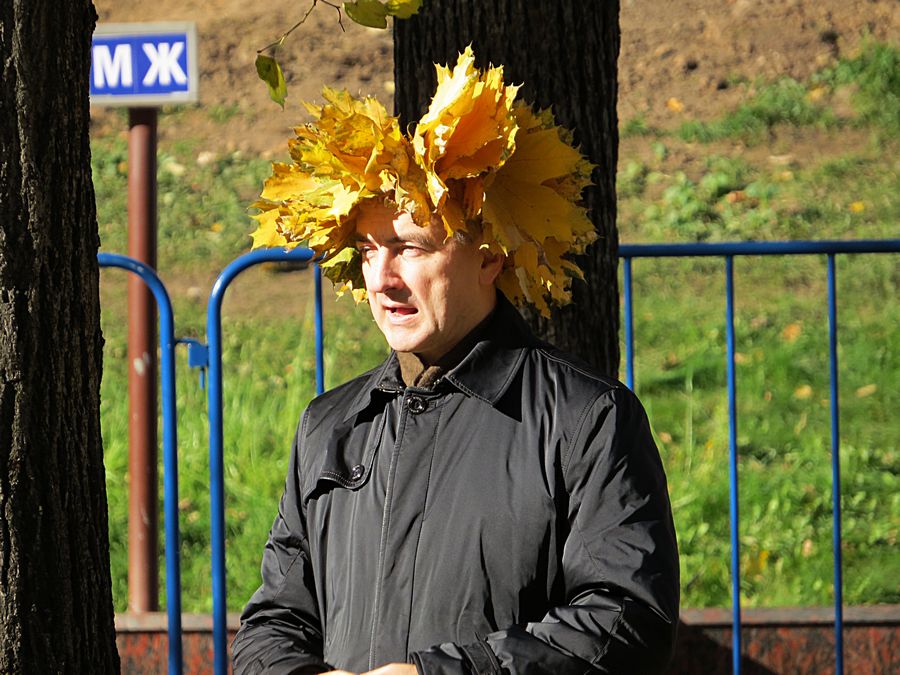 Leaf head dress