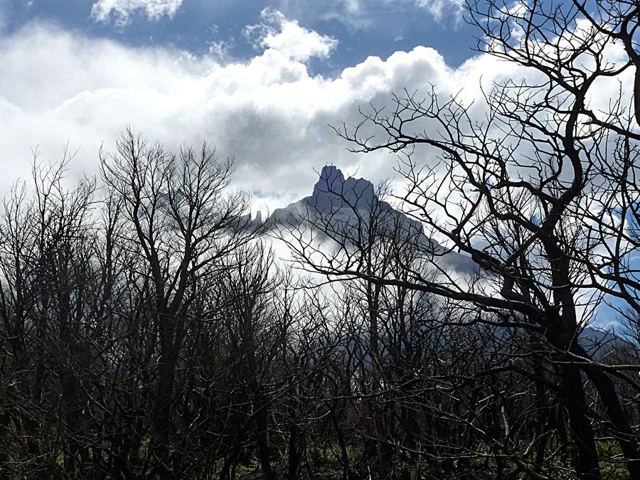 Eerie mountain view