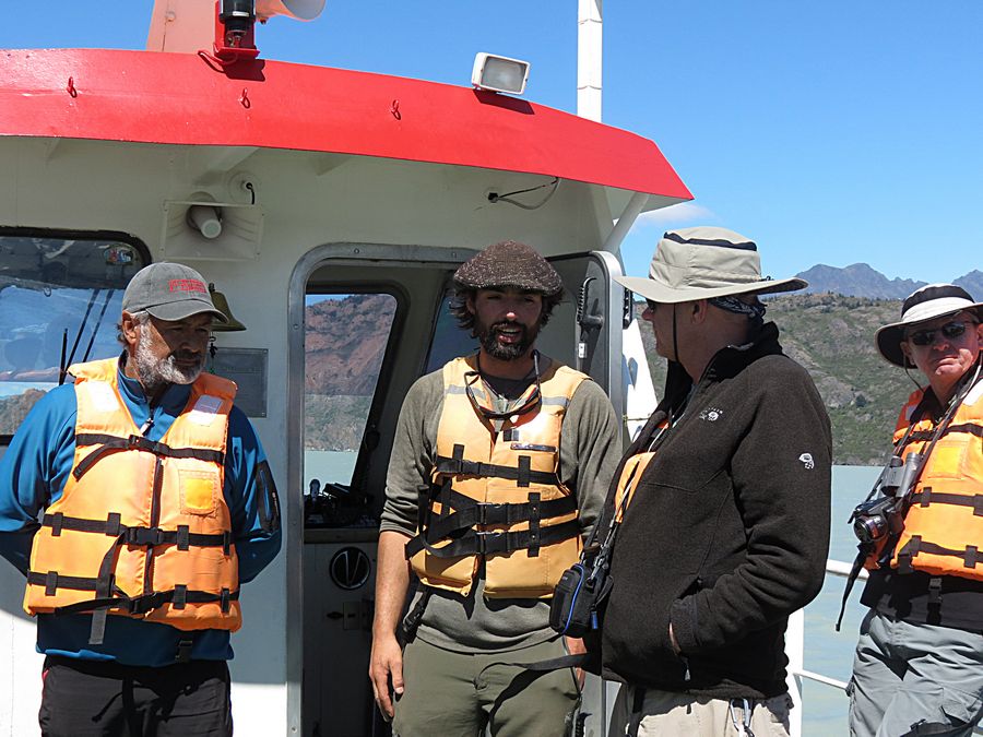 Tour guides and Jeff on boat