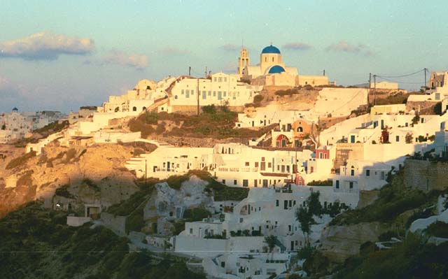 Town of Oia as viewed from the hotel