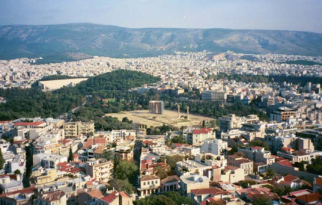 Hadrian's Arch and Temple of Zeus from Acropolis