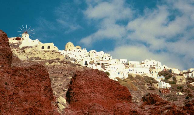 Town of Thirassia across the sea from Oia