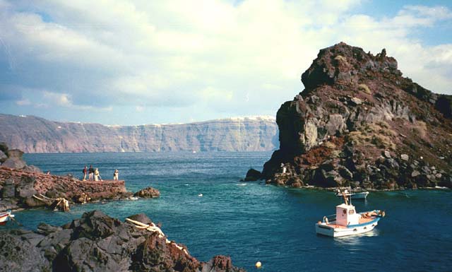 Part of Oia's coastline