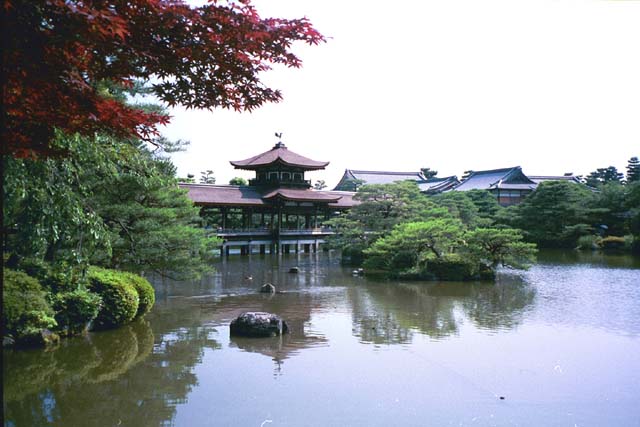 Bridge and pond at Heian Shrine