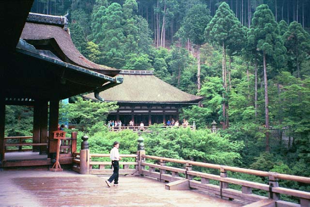 Kiyomizu Temple set in the hillside