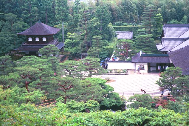 Overview of Ginkakuji Temple and grounds