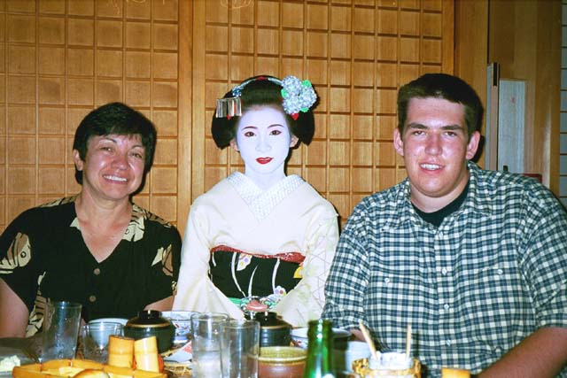 Geisha in training (maiko) at Ashiya Restaurant