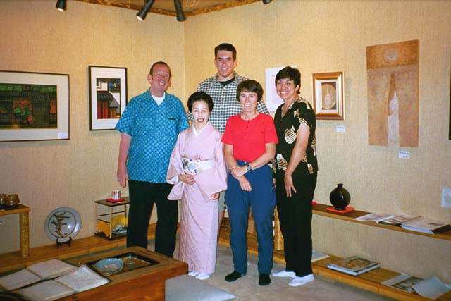 The group with the owner of the steak house