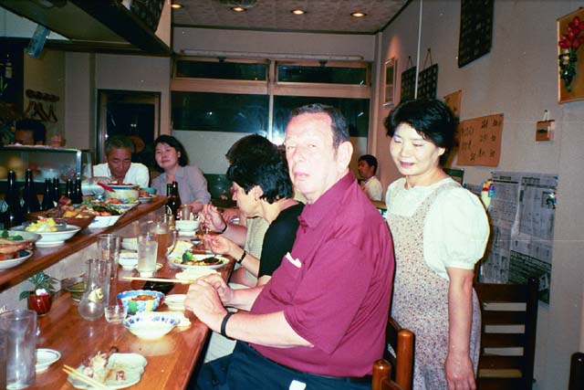 Pat's brother Sam with restaurant owner