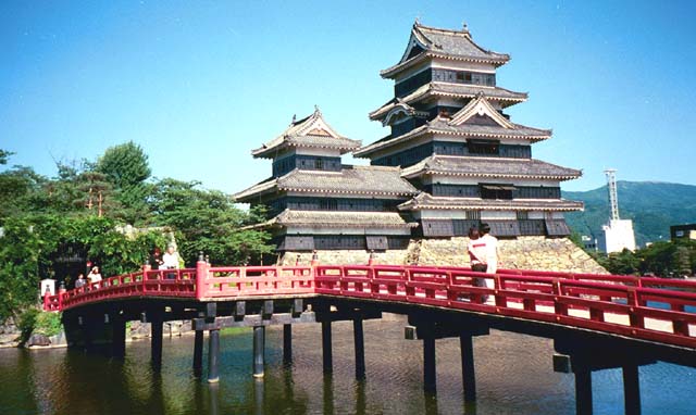 Matsumoto Castle and bridge over moat