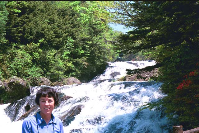 Pat at river that flows into Lake Chuzenji