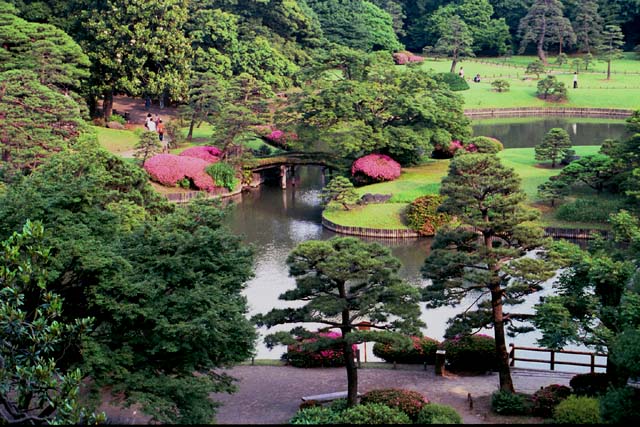 Overview of Rikugien Garden