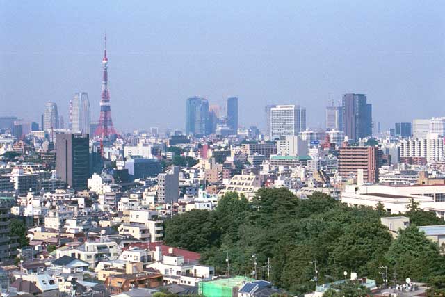 View of Tokyo from the top of Sam's condo