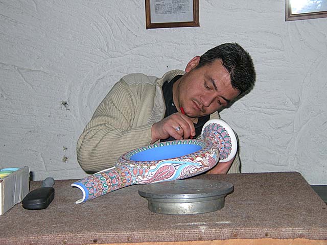 Painting the pottery